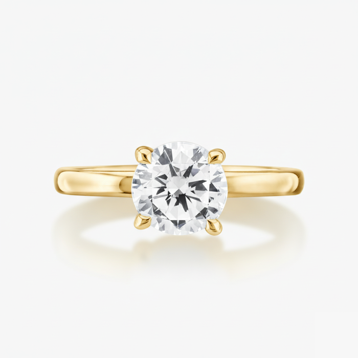 Forget-Me-Knot Ring With Straight Band - Carrie K.
