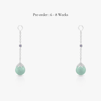 Jade Long Ear Drops (18K Gold) - Carrie K.