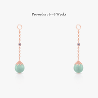 Jade Long Ear Drops (18K Gold) - Carrie K.