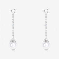 Pearl Long Ear Drops (18K Gold) - Carrie K.