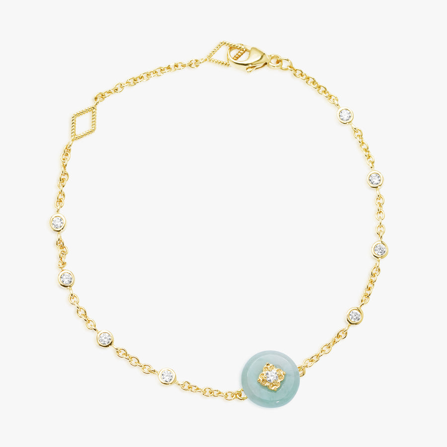 Blessings Jade Coin Bracelet (14K Gold) - Carrie K. 