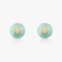 Blessings Jade Studs (14K Gold) - Carrie K.