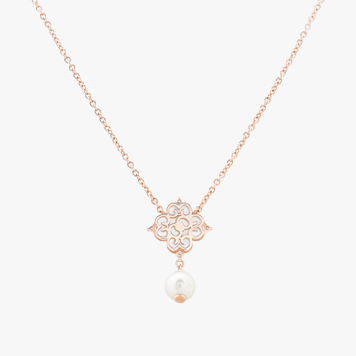 Blessings Pearl Necklace with Mother of Pearl (14K Gold) - Carrie K.