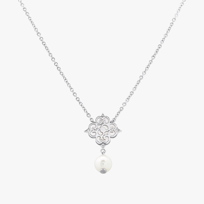 Blessings Pearl Necklace with Mother of Pearl (14K Gold) - Carrie K.
