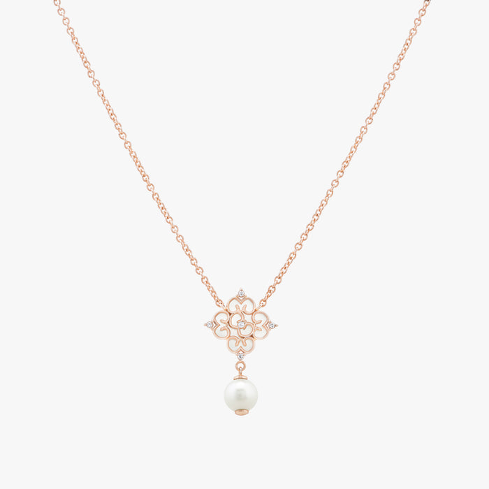 Blessings Pearl Necklace with Mother of Pearl (14K Gold) - Carrie K.