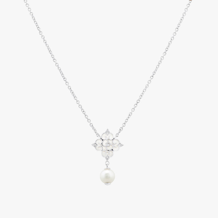 Blessings Pearl Necklace with Mother of Pearl (14K Gold) - Carrie K.