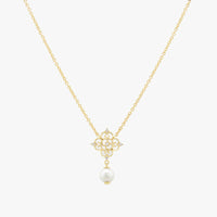 Blessings Pearl Necklace with Mother of Pearl (14K Gold) - Carrie K.