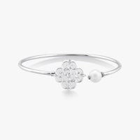 Blessings Pearl Twisty Bangle with Mother of Pearl - Carrie K.