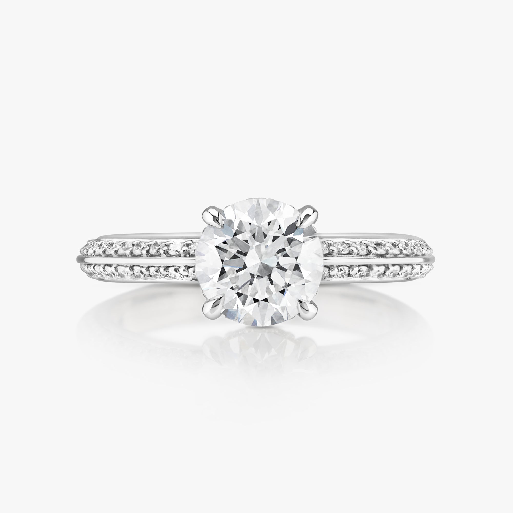 Hidden Halo Knife Edge Pave Ring - Carrie K.