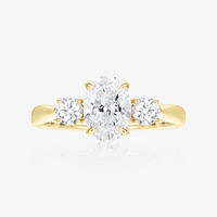 Jasmine Trilogy Ring (Round Side Stones) - Carrie K.