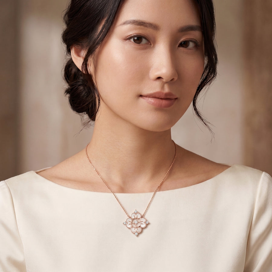 Blessings Mother of Pearl Necklace (14K Gold) - Carrie K. 