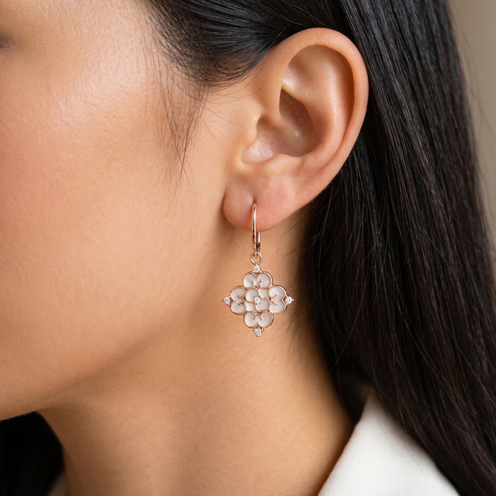 Blessings Mini Mother of Pearl Hook Earrings (18K Gold) - Carrie K.
