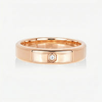 5mm Bevelled Band With Hexa Edge Diamond - Carrie K.