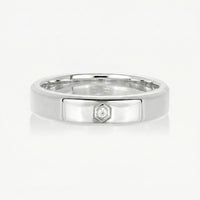 5mm Bevelled Band With Hexa Edge Diamond - Carrie K.