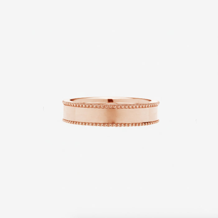 5mm Straight Band With Milgrain Edge - Carrie K.