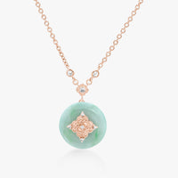 Blessings Jade Coin Necklace (14K Gold) - Carrie K.