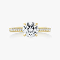 Hercules Knot Ring With Tapered Pave Band - Carrie K.