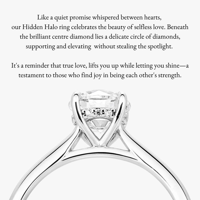 Hidden Halo Ring With Straight Band - Carrie K.