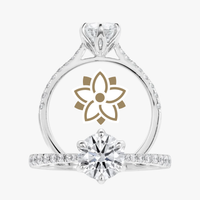 Lotus Pave With Cathedral Ring - Carrie K.