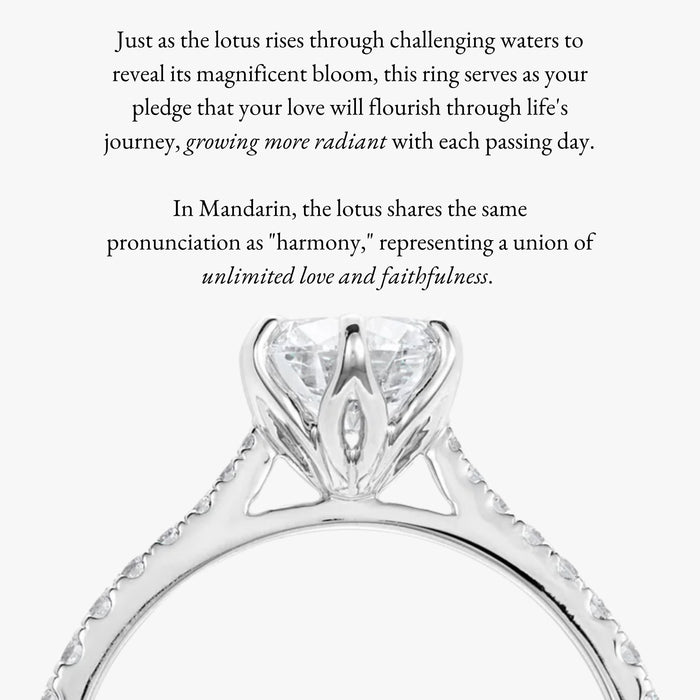 Lotus Pave With Cathedral Ring - Carrie K.