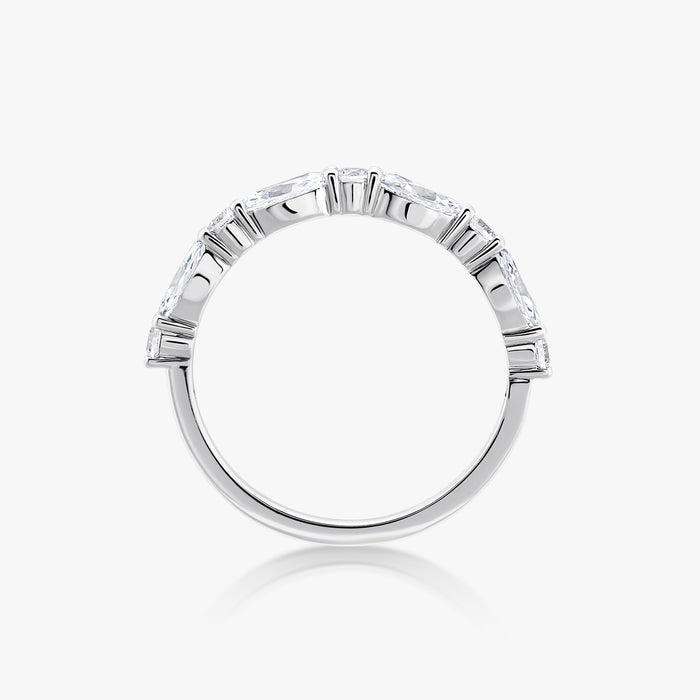 Marquise Round Diamond Half Eternity Ring - Carrie K.
