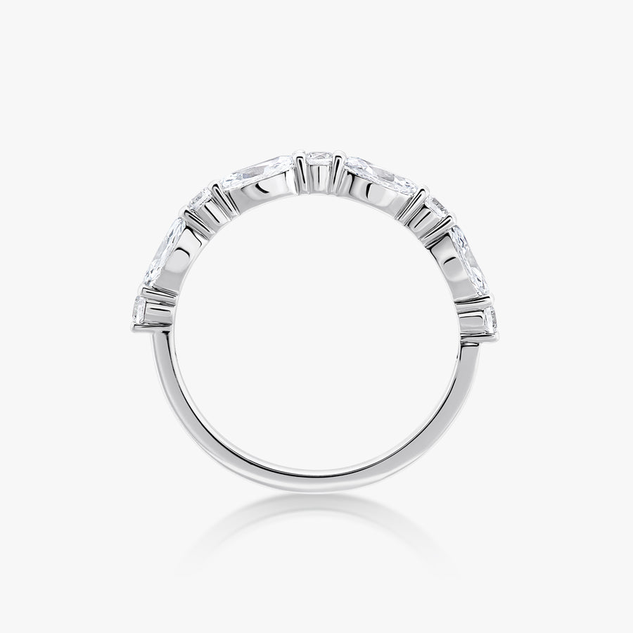 Marquise Round Diamond Half Eternity Ring - Carrie K.
