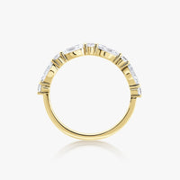 Marquise Round Diamond Half Eternity Ring - Carrie K.