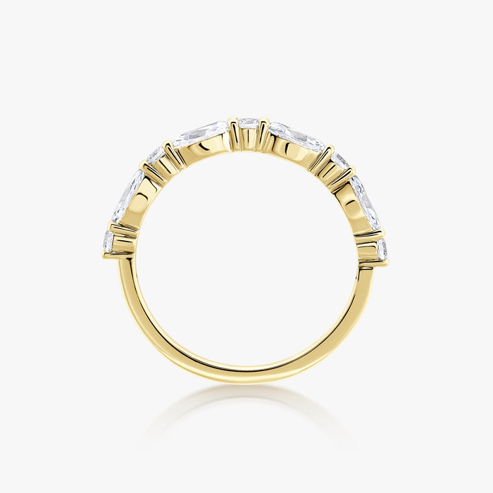 Marquise Round Diamond Half Eternity Ring - Carrie K.