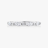 Marquise Round Diamond Half Eternity Ring - Carrie K.