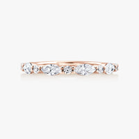 Marquise Round Diamond Half Eternity Ring - Carrie K.