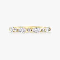 Marquise Round Diamond Half Eternity Ring - Carrie K.
