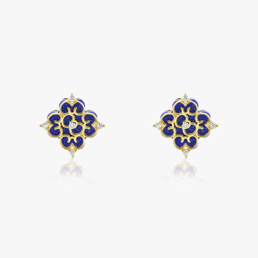 Blessings Mini Lapis Lazuli Studs - Carrie K.