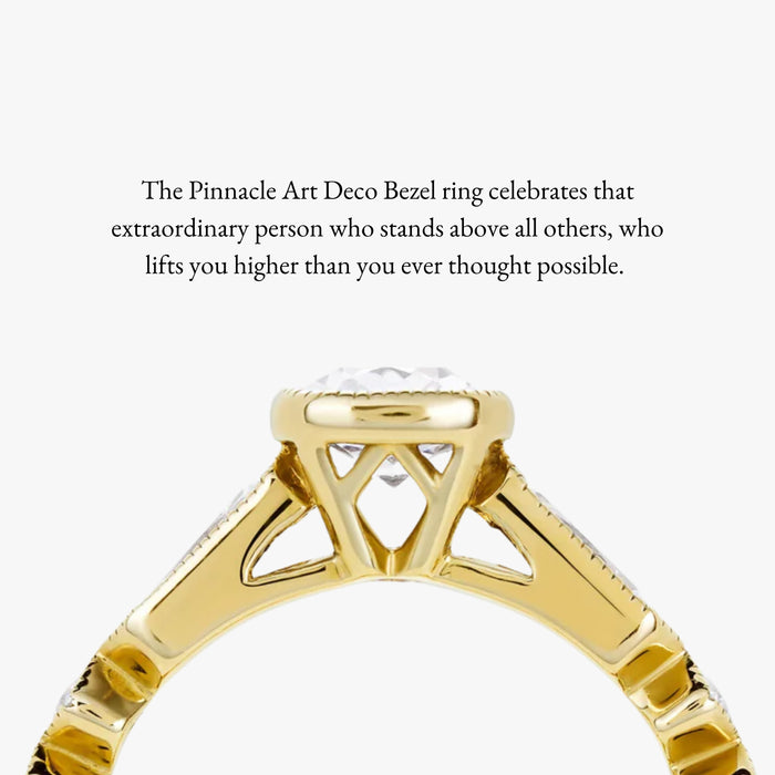 Pinnacle Bezel Ring With Art Deco Band - Carrie K.
