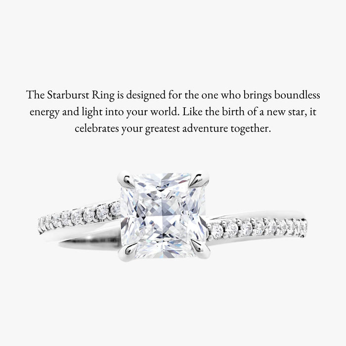 Starburst Ring With Pave Band - Carrie K.
