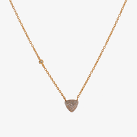 Trilliant Pave Necklace (14K Gold) - Carrie K. 