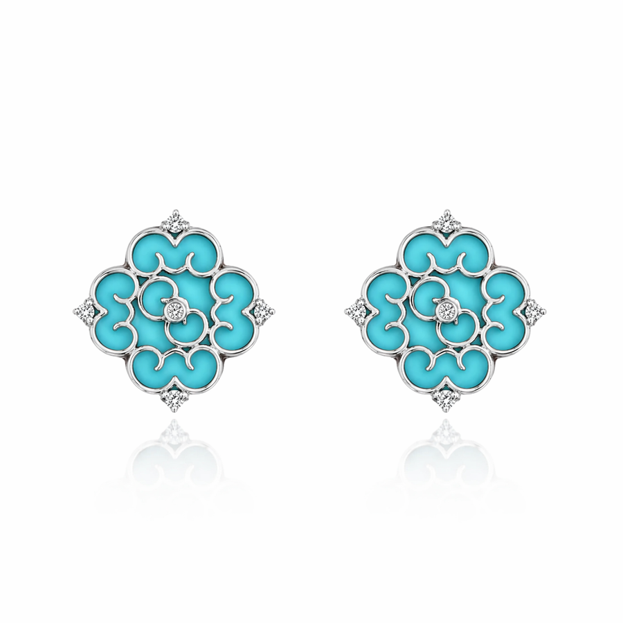 Blessings Mini Turquoise Ear Studs - Carrie K.