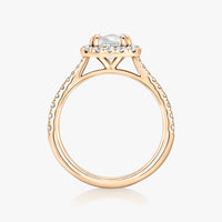 Classic Halo (1.5ct & Below) With Tapered Pave Band - Carrie K.