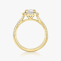 Classic Halo (1.5ct & Below) With Tapered Pave Band - Carrie K.