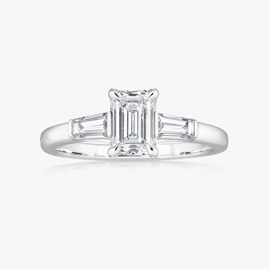 Pinnacle Tapered Baguette Trilogy Ring - Carrie K. 