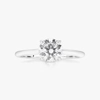 Hidden Halo Ring With Straight Band - Carrie K.