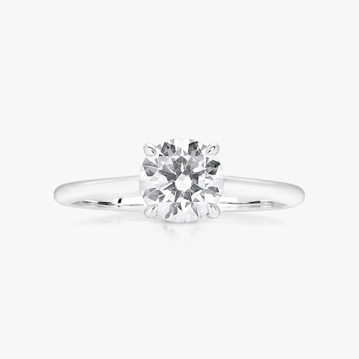 Hidden Halo Ring With Straight Band - Carrie K.