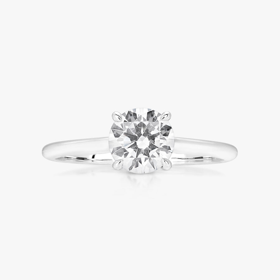 Hidden Halo Ring With Straight Band - Carrie K.