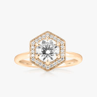 Fine Hexa Halo Ring - Carrie K.