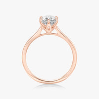 Lotus Ring With Cathedral Tapered Band - Carrie K.
