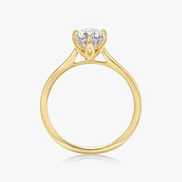 Lotus Ring With Cathedral Tapered Band - Carrie K.