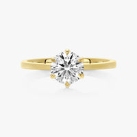 Lotus Ring With Cathedral Tapered Band - Carrie K.