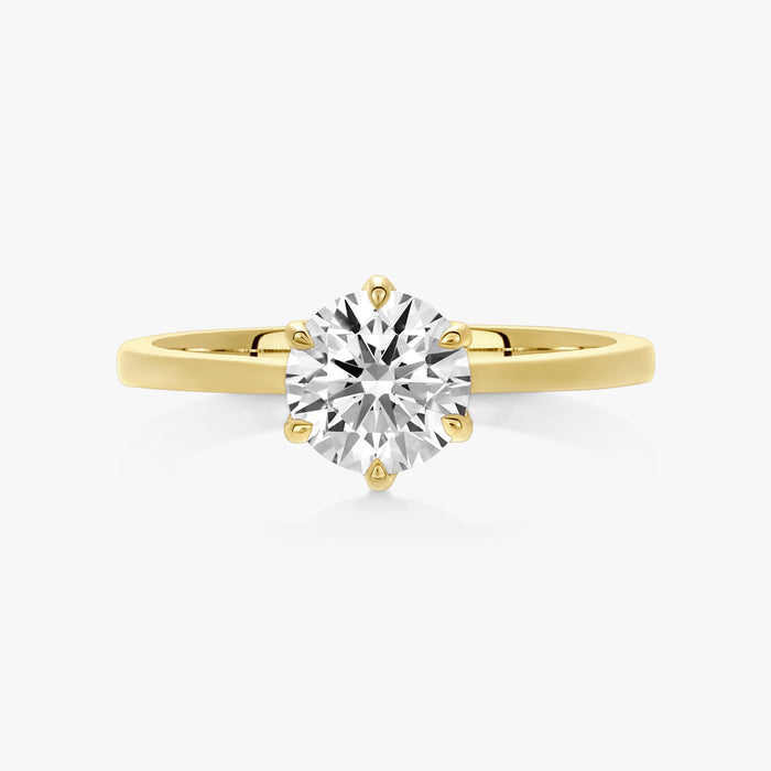 Lotus Ring With Cathedral Tapered Band - Carrie K.