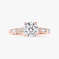 Milgrain Morse Solitaire Ring - Carrie K.