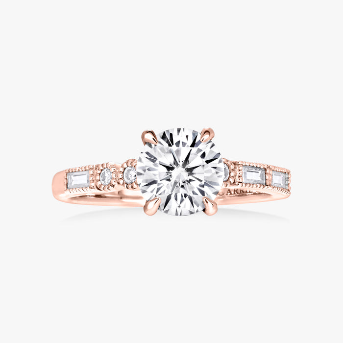 Milgrain Morse Solitaire Ring - Carrie K.