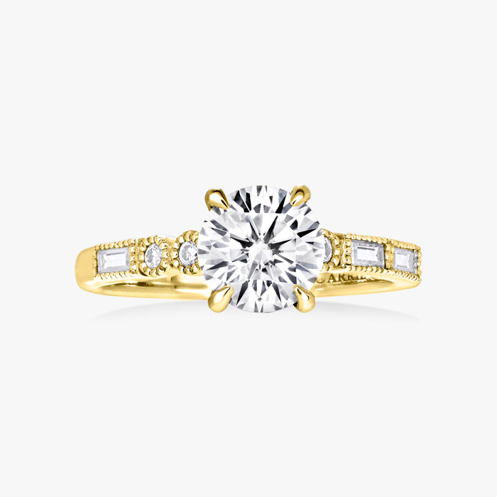 Milgrain Morse Solitaire Ring - Carrie K.
